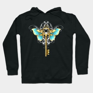 Golden Key with Butterfly Wings ( Gold key ) Hoodie